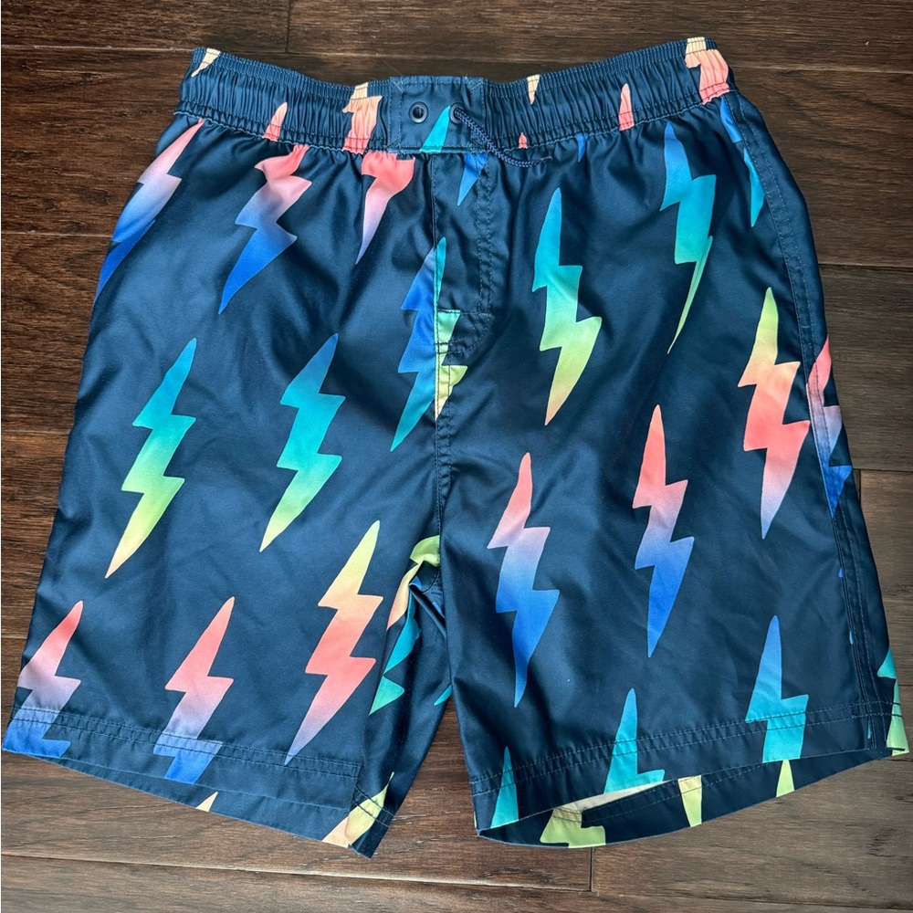 Boy’s Tea Collection Navy and Green Swim Shorts